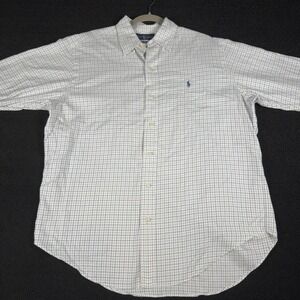Ralph Lauren Shirt Mens Large Plaid Yarmouth Button Up Long Sleeve